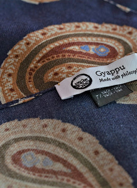 Echarpe Paisley bleue